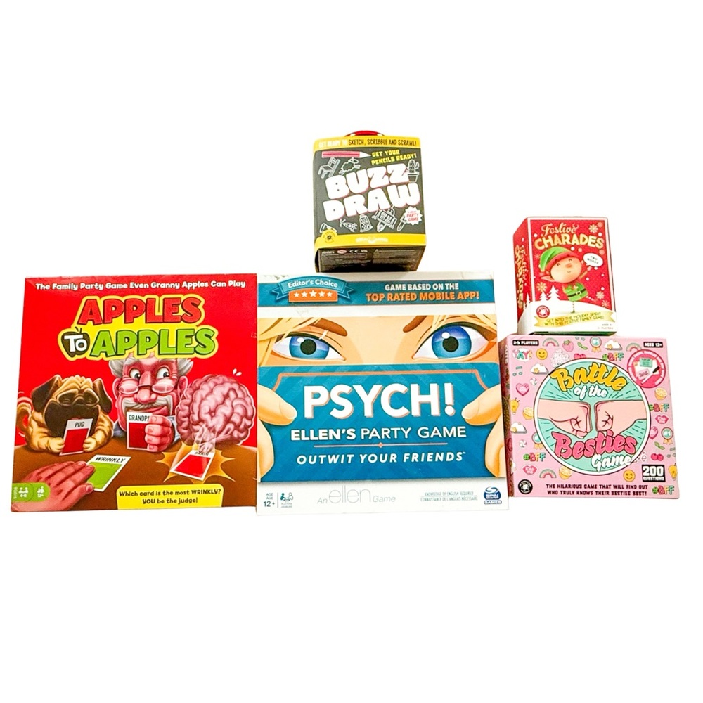 Bundle of 6 Kids Friendly Party Board Games — 8+